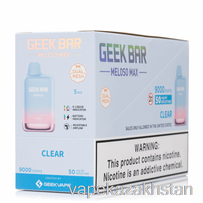 Vape Kazakhstan [5-Pack] Geek Bar Meloso MAX 9000 Disposable